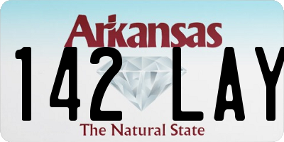 AR license plate 142LAY