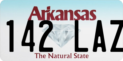 AR license plate 142LAZ