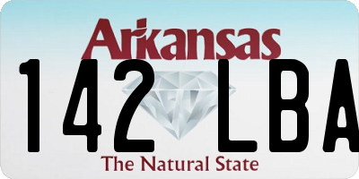 AR license plate 142LBA