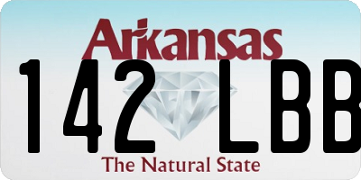 AR license plate 142LBB