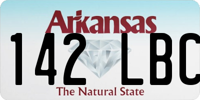 AR license plate 142LBC