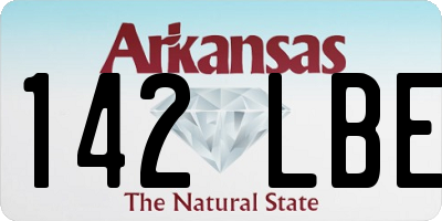 AR license plate 142LBE