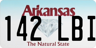 AR license plate 142LBI