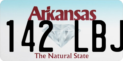 AR license plate 142LBJ