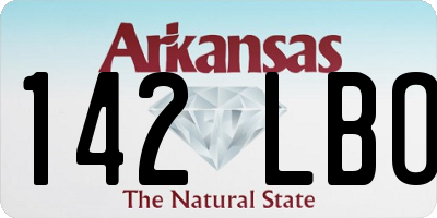 AR license plate 142LBO