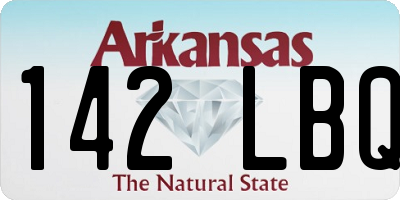 AR license plate 142LBQ