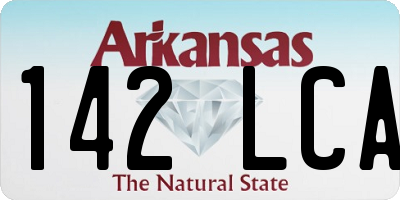 AR license plate 142LCA