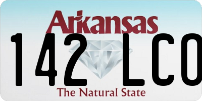 AR license plate 142LCO