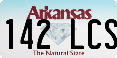 AR license plate 142LCS