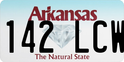 AR license plate 142LCW