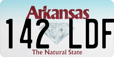 AR license plate 142LDF