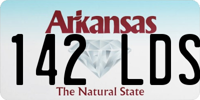 AR license plate 142LDS