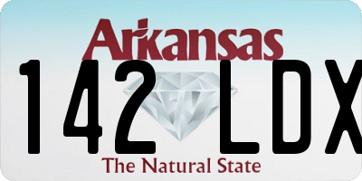 AR license plate 142LDX