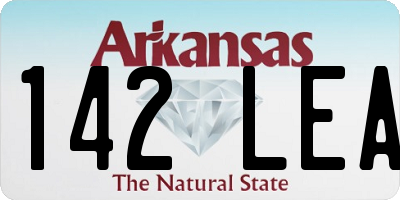 AR license plate 142LEA