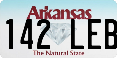 AR license plate 142LEB