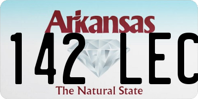 AR license plate 142LEC