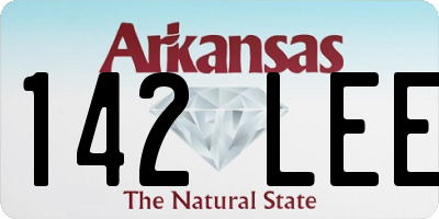 AR license plate 142LEE