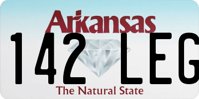 AR license plate 142LEG