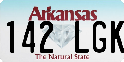 AR license plate 142LGK