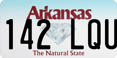 AR license plate 142LQU