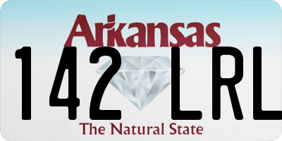 AR license plate 142LRL