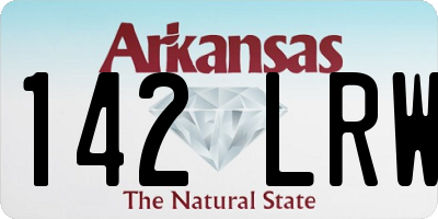AR license plate 142LRW