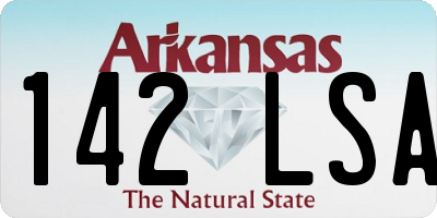 AR license plate 142LSA