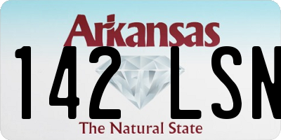 AR license plate 142LSN