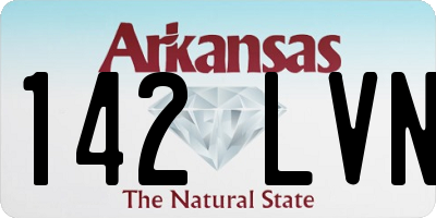 AR license plate 142LVN