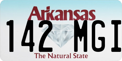 AR license plate 142MGI
