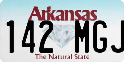 AR license plate 142MGJ