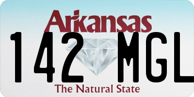 AR license plate 142MGL