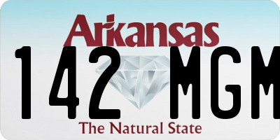 AR license plate 142MGM