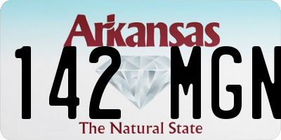 AR license plate 142MGN