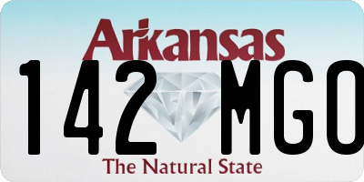AR license plate 142MGO