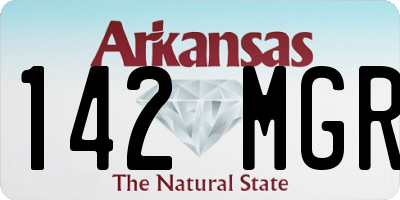 AR license plate 142MGR