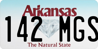AR license plate 142MGS