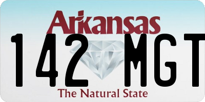 AR license plate 142MGT