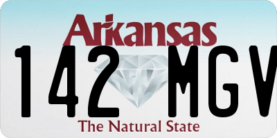 AR license plate 142MGV