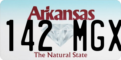 AR license plate 142MGX