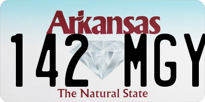 AR license plate 142MGY