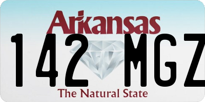 AR license plate 142MGZ