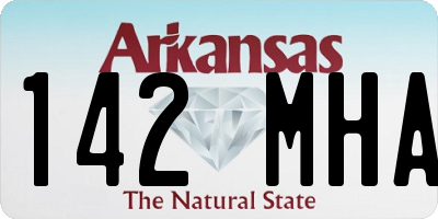 AR license plate 142MHA