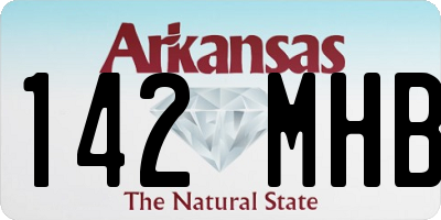 AR license plate 142MHB