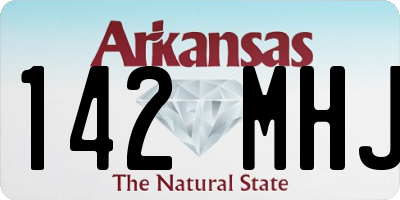 AR license plate 142MHJ
