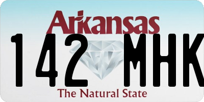 AR license plate 142MHK