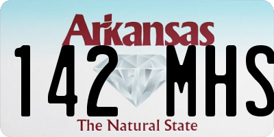 AR license plate 142MHS