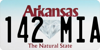 AR license plate 142MIA