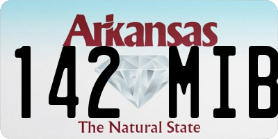 AR license plate 142MIB
