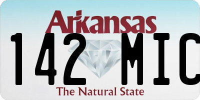 AR license plate 142MIC
